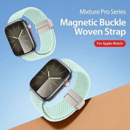 For Apple Watch Series 2 38mm DUX DUCIS Mixture Pro Series Magnetic Buckle Nylon Braid Watch Band(Light Mint) - Watch Bands by DUX DUCIS | Online Shopping UK | buy2fix