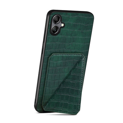 For Samsung Galaxy S23+ 5G Denior Imitation Crocodile Leather Back Phone Case with Holder(Green) - Galaxy S23+ 5G Cases by Denior | Online Shopping UK | buy2fix