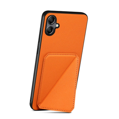 For Samsung Galaxy A33 Denior Imitation Calf Leather Back Phone Case with Holder(Orange) - Galaxy Phone Cases by Denior | Online Shopping UK | buy2fix