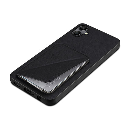 For Samsung Galaxy A34 5G Denior Imitation Calf Leather Back Phone Case with Holder(Black) - Galaxy Phone Cases by Denior | Online Shopping UK | buy2fix