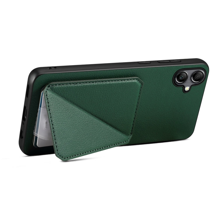 For Samsung Galaxy A51 5G Denior Imitation Calf Leather Back Phone Case with Holder(Green) - Galaxy Phone Cases by Denior | Online Shopping UK | buy2fix