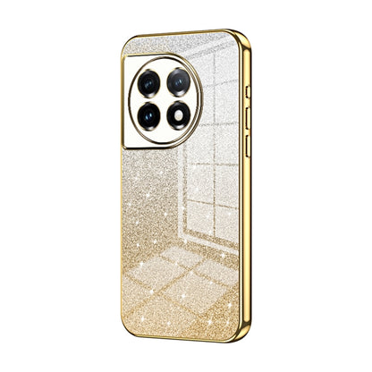 For OnePlus 11 Gradient Glitter Powder Electroplated Phone Case(Gold) - OnePlus Cases by buy2fix | Online Shopping UK | buy2fix