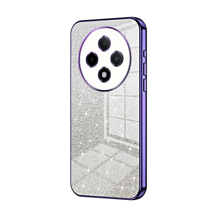 For OPPO A3 Pro Gradient Glitter Powder Electroplated Phone Case(Purple) - OPPO Cases by buy2fix | Online Shopping UK | buy2fix