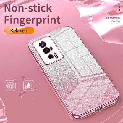 For Xiaomi 14 Gradient Glitter Powder Electroplated Phone Case(Pink) - 14 Cases by buy2fix | Online Shopping UK | buy2fix