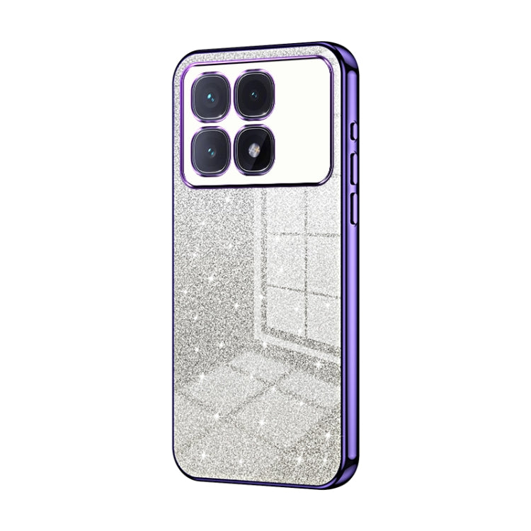 For Xiaomi Redmi K70 Ultra Gradient Glitter Powder Electroplated Phone Case(Purple) - Xiaomi Cases by buy2fix | Online Shopping UK | buy2fix