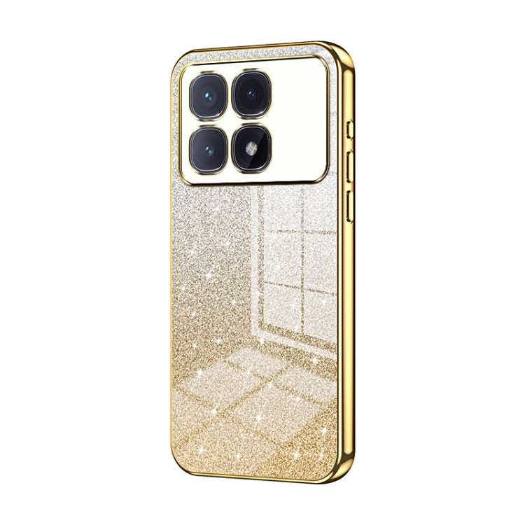 For Xiaomi Redmi K70 Ultra Gradient Glitter Powder Electroplated Phone Case(Gold) - Xiaomi Cases by buy2fix | Online Shopping UK | buy2fix