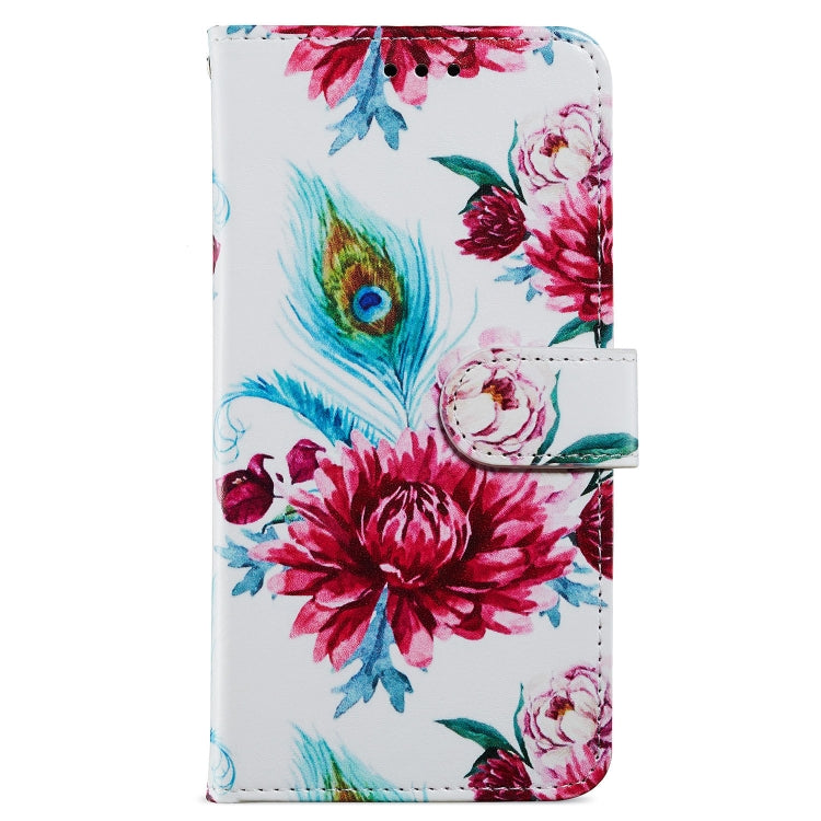 For Blackview A53 Pro Painted Pattern Horizontal Flip Leather Phone Case(Peacock Flower) - More Brand by buy2fix | Online Shopping UK | buy2fix