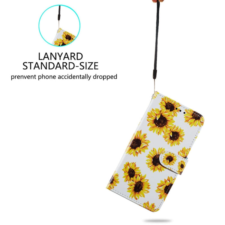 For Blackview A53 Pro Painted Pattern Horizontal Flip Leather Phone Case(Sunflower) - More Brand by buy2fix | Online Shopping UK | buy2fix