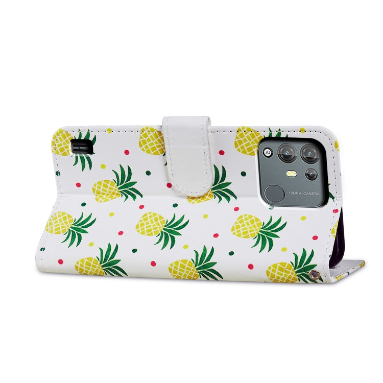 For Blackview A55 Pro Painted Pattern Horizontal Flip Leather Phone Case(Pineapple) - More Brand by buy2fix | Online Shopping UK | buy2fix