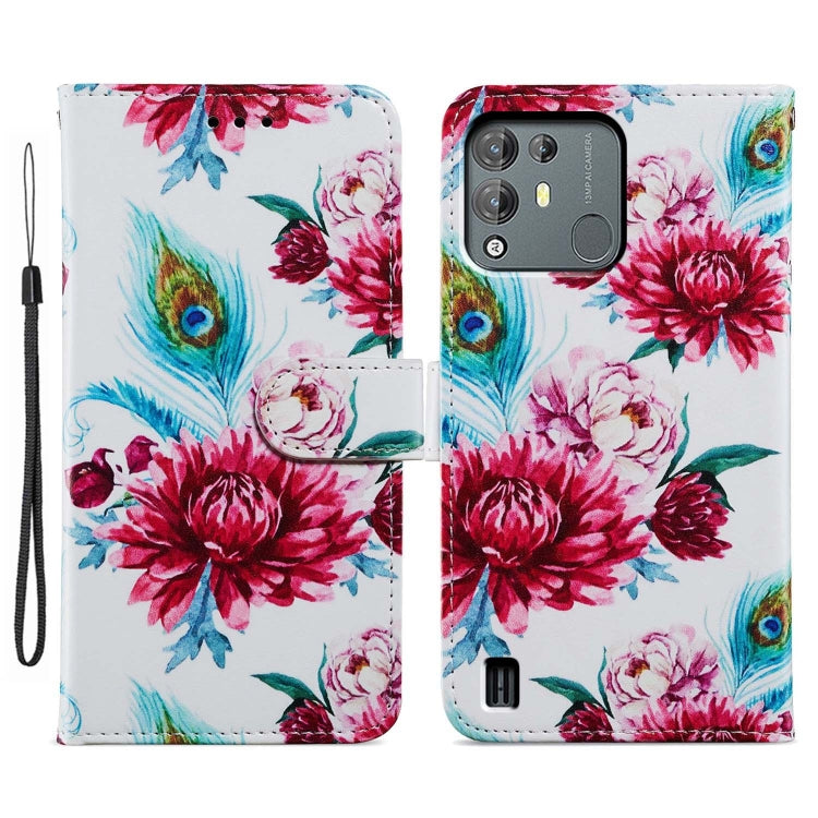 For Blackview A55 Pro Painted Pattern Horizontal Flip Leather Phone Case(Peacock Flower) - More Brand by buy2fix | Online Shopping UK | buy2fix