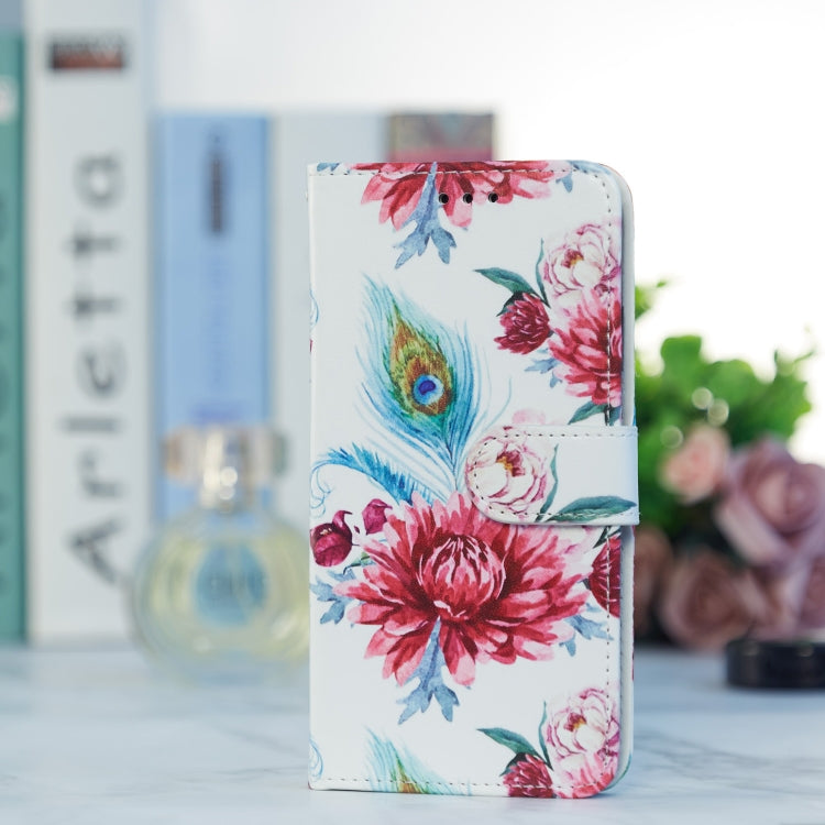 For Blackview A55 Pro Painted Pattern Horizontal Flip Leather Phone Case(Peacock Flower) - More Brand by buy2fix | Online Shopping UK | buy2fix