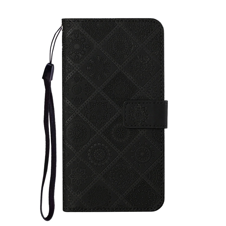 For Google Pixel 9 Pro XL Ethnic Style Embossed Pattern Leather Phone Case(Black) - Google Cases by buy2fix | Online Shopping UK | buy2fix