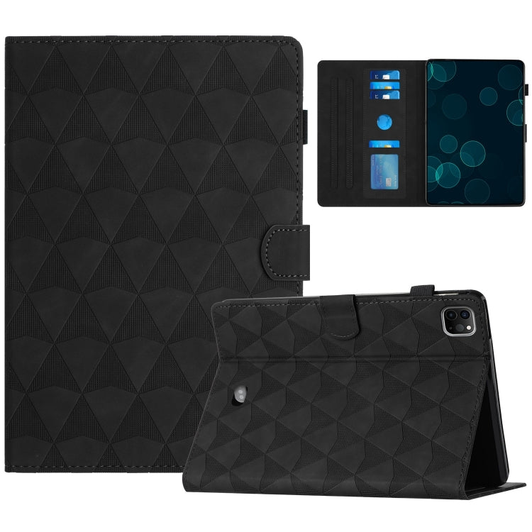 For iPad Pro 11 2024 Diamond Texture Embossed Leather Smart Tablet Case(Black) - iPad Pro 11 2024 Cases by buy2fix | Online Shopping UK | buy2fix