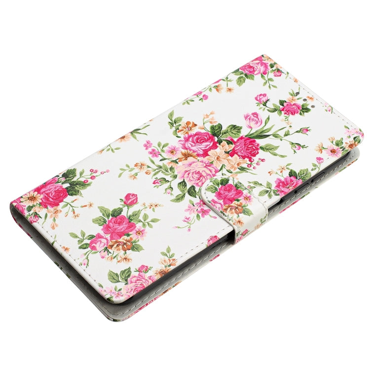 For Blackview A53 Pro Colored Drawing Leather Phone Case(Peonies) - More Brand by buy2fix | Online Shopping UK | buy2fix