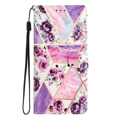 For Blackview A55 Pro Colored Drawing Leather Phone Case(Purple Marble) - More Brand by buy2fix | Online Shopping UK | buy2fix