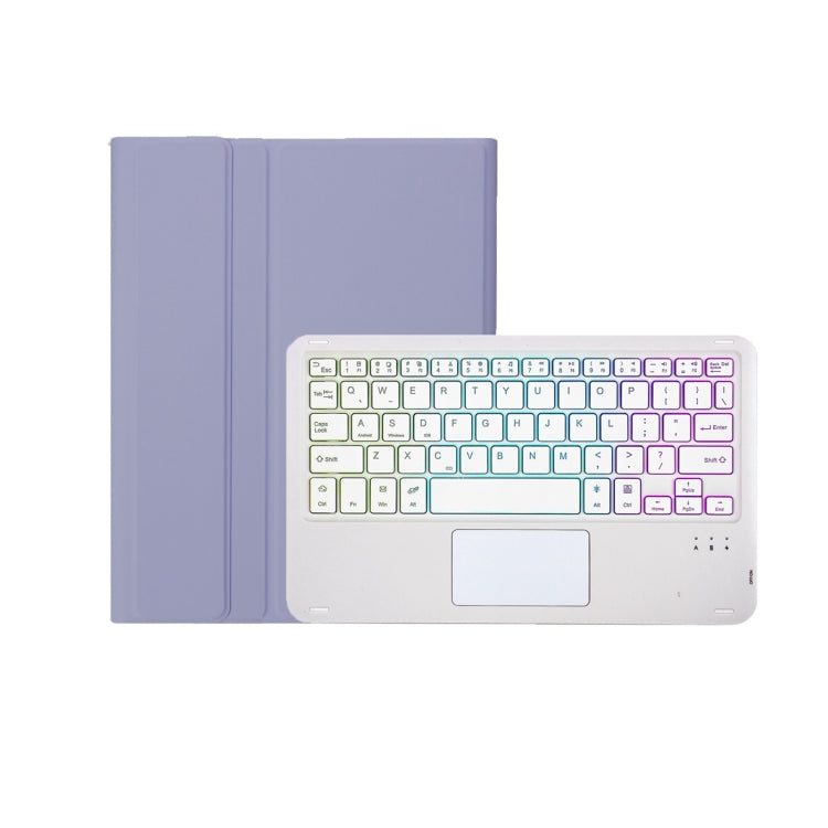 For OnePlus Pad Go / OPPO Pad Air2 / Neo OP14-AS TPU Ultra-thin Detachable Backlight Bluetooth Keyboard Leather Case with Touchpad(Purple) - Others Keyboard by buy2fix | Online Shopping UK | buy2fix