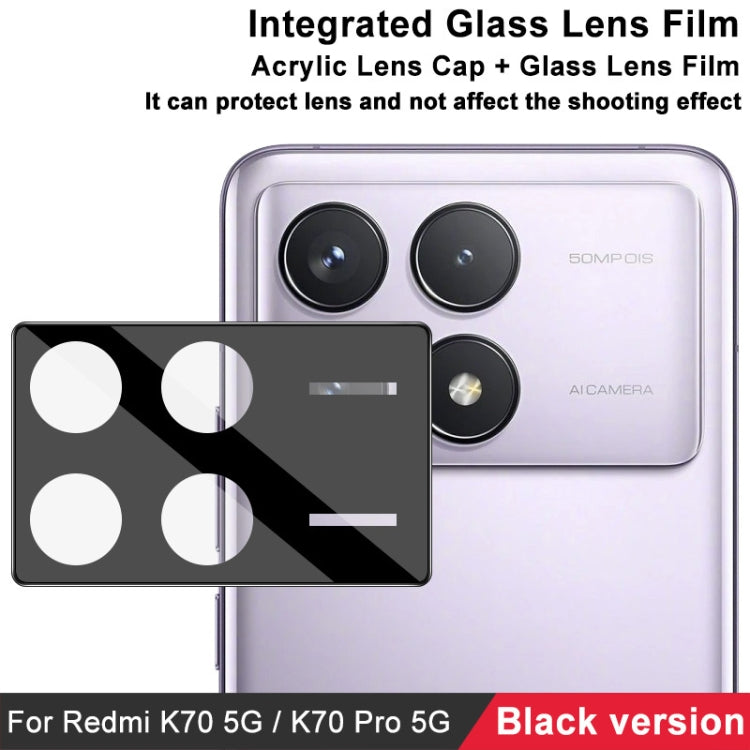 For Xiaomi Redmi K70 5G/K70 Pro 5G/K70E 5G imak High Definition Integrated Glass Lens Film Black Version - For Xiaomi by imak | Online Shopping UK | buy2fix