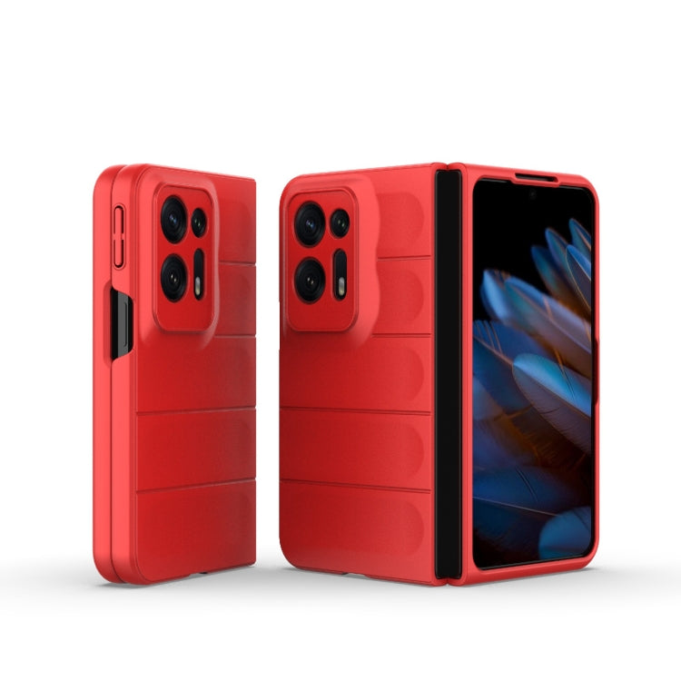 For OPPO Find N2 Magic Shield Fold PC Shockproof Phone Case(Red) - OPPO Cases by buy2fix | Online Shopping UK | buy2fix