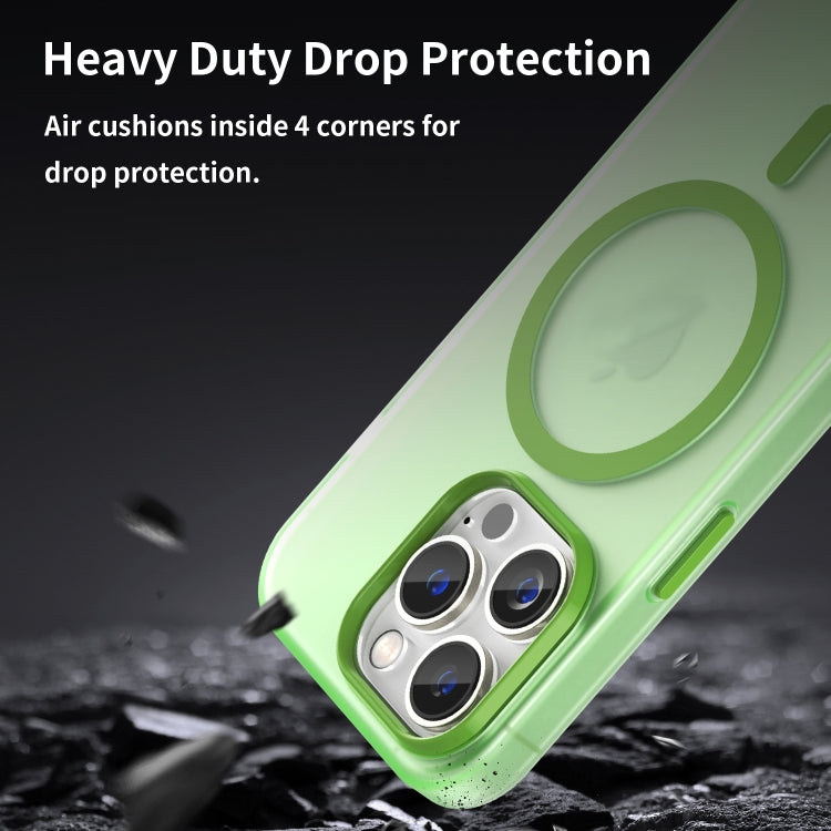 For iPhone 16 Pro Max MagSafe Frosted Translucent TPU + PC Full Coverage Phone Case(Green) - iPhone 16 Pro Max Cases by buy2fix | Online Shopping UK | buy2fix