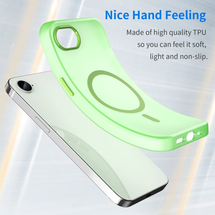 For iPhone SE 2024 MagSafe Frosted Translucent TPU + PC Full Coverage Phone Case(Green) - More iPhone Cases by buy2fix | Online Shopping UK | buy2fix