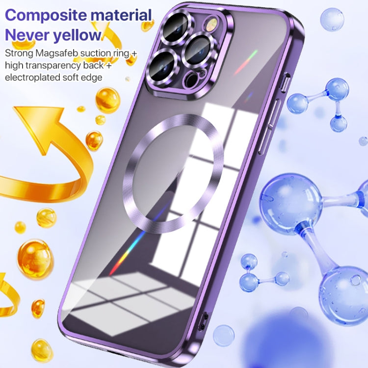 For iPhone 12 Pro MagSafe CD Texture Metal Lens Frame Full Coverage Phone Case(Blue) - iPhone 12 / 12 Pro Cases by buy2fix | Online Shopping UK | buy2fix