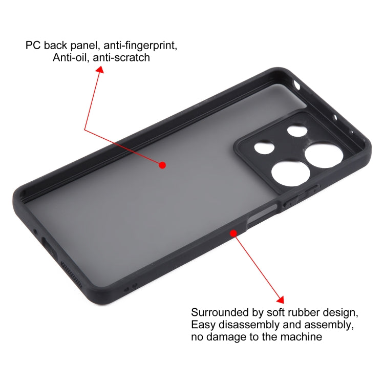 For Xiaomi Redmi Note 13 Fine Pore Matte Black TPU + PC Phone Case - Note 13 Cases by buy2fix | Online Shopping UK | buy2fix