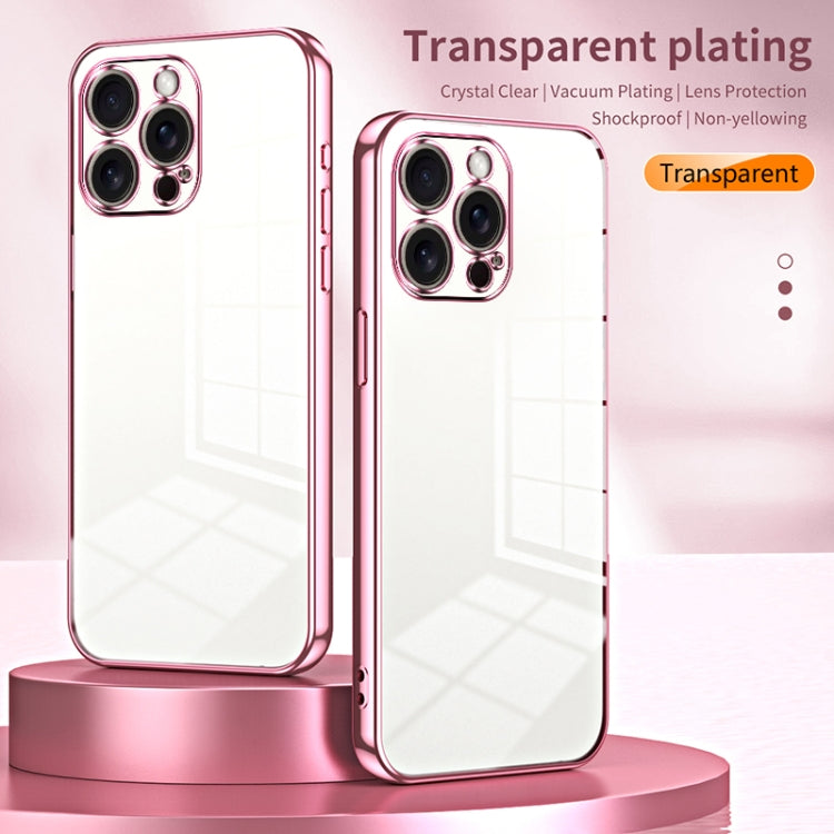 For iPhone 16 Pro Max Transparent Plating Fine Hole Phone Case(Silver) - iPhone 16 Pro Max Cases by buy2fix | Online Shopping UK | buy2fix