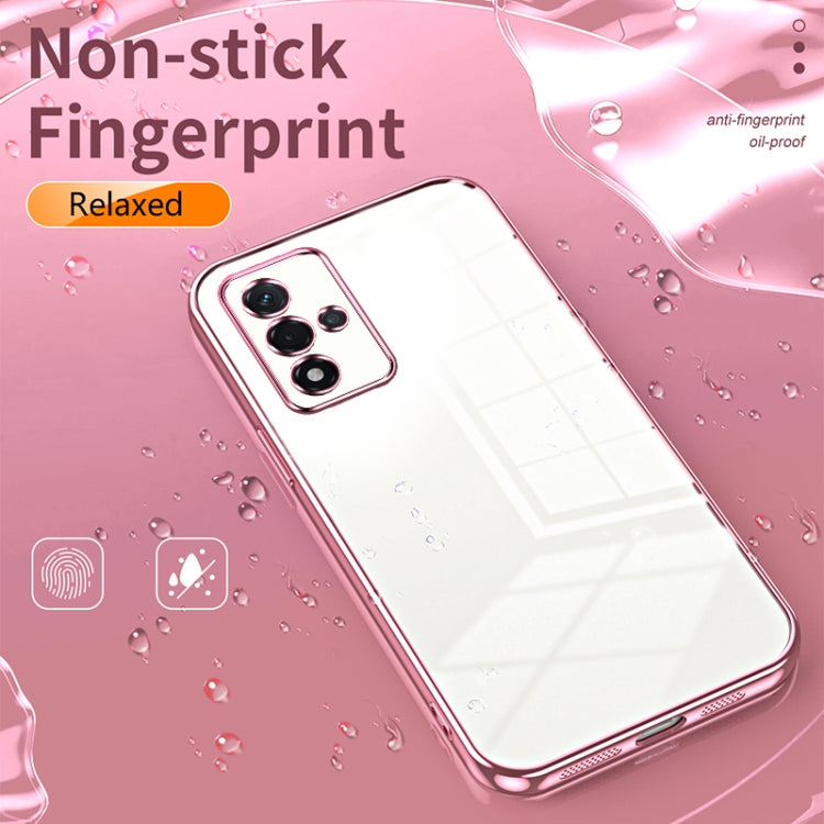 For OPPO A93s 5G Transparent Plating Fine Hole Phone Case(Transparent) - OPPO Cases by buy2fix | Online Shopping UK | buy2fix