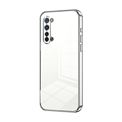 For OPPO Reno3 5G / Find X2 Lite Transparent Plating Fine Hole Phone Case(Silver) - OPPO Cases by buy2fix | Online Shopping UK | buy2fix