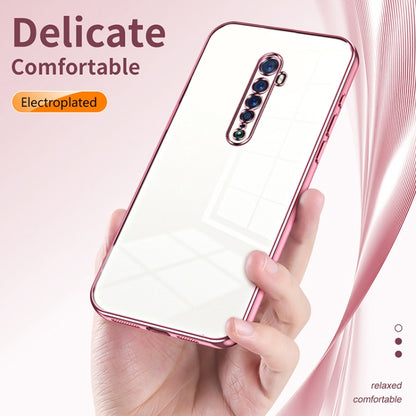 For OPPO Reno2 Transparent Plating Fine Hole Phone Case(Gold) - OPPO Cases by buy2fix | Online Shopping UK | buy2fix