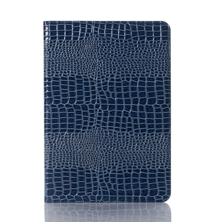 For Samsung Galaxy Tab S9 FE Crocodile Texture Leather Tablet Case(Blue) - Galaxy Tab S9 FE by buy2fix | Online Shopping UK | buy2fix