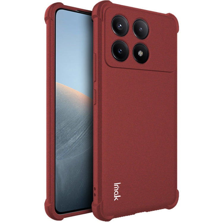 For Xiaomi Redmi K70 5G / K70 Pro 5G imak Shockproof Airbag TPU Phone Case(Matte Red) - K70 Pro Cases by imak | Online Shopping UK | buy2fix