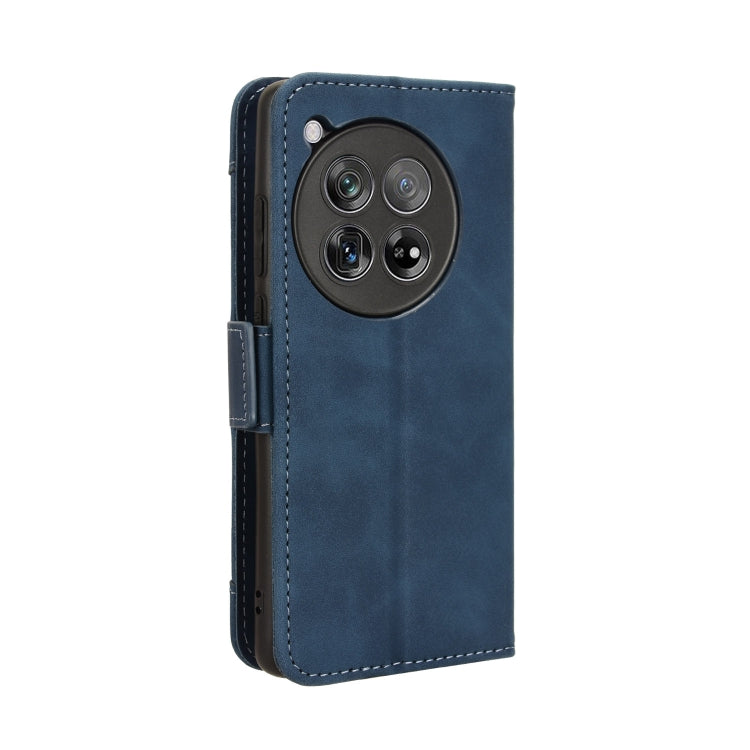 For OnePlus 12 Skin Feel Calf Texture Card Slots Leather Phone Case(Blue) - OnePlus Cases by buy2fix | Online Shopping UK | buy2fix