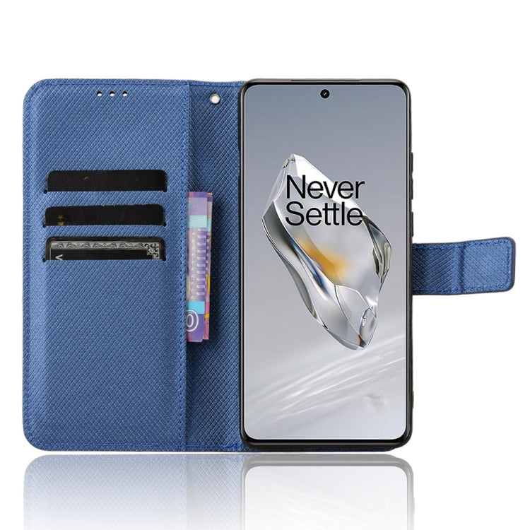 For OnePlus 12 Diamond Texture Leather Phone Case(Blue) - OnePlus Cases by buy2fix | Online Shopping UK | buy2fix