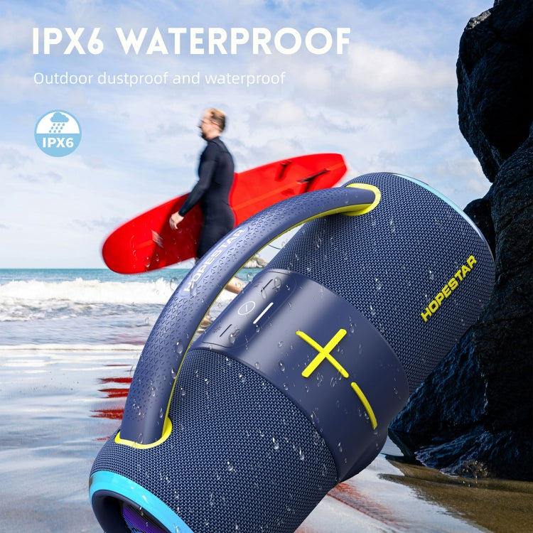 HOPESTAR H68 50W Outdoor Portable Waterproof Dazzling Bluetooth Speaker(Navy Blue) - Waterproof Speaker by HOPESTAR | Online Shopping UK | buy2fix