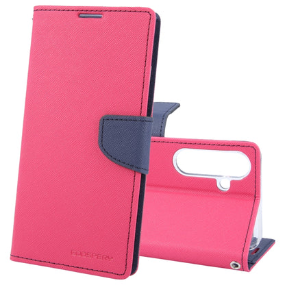 For Samsung Galaxy S24+ 5G GOOSPERY FANCY DIARY Cross Texture Leather Phone Case(Rose Red) - Galaxy S24+ 5G Cases by GOOSPERY | Online Shopping UK | buy2fix