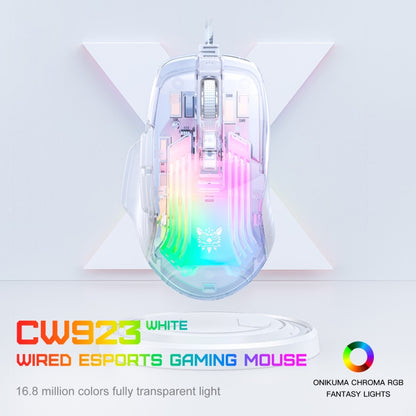 ONIKUMA CW923 RGB Lighting Wired Mouse(Transparent) - Wired Mice by ONIKUMA | Online Shopping UK | buy2fix