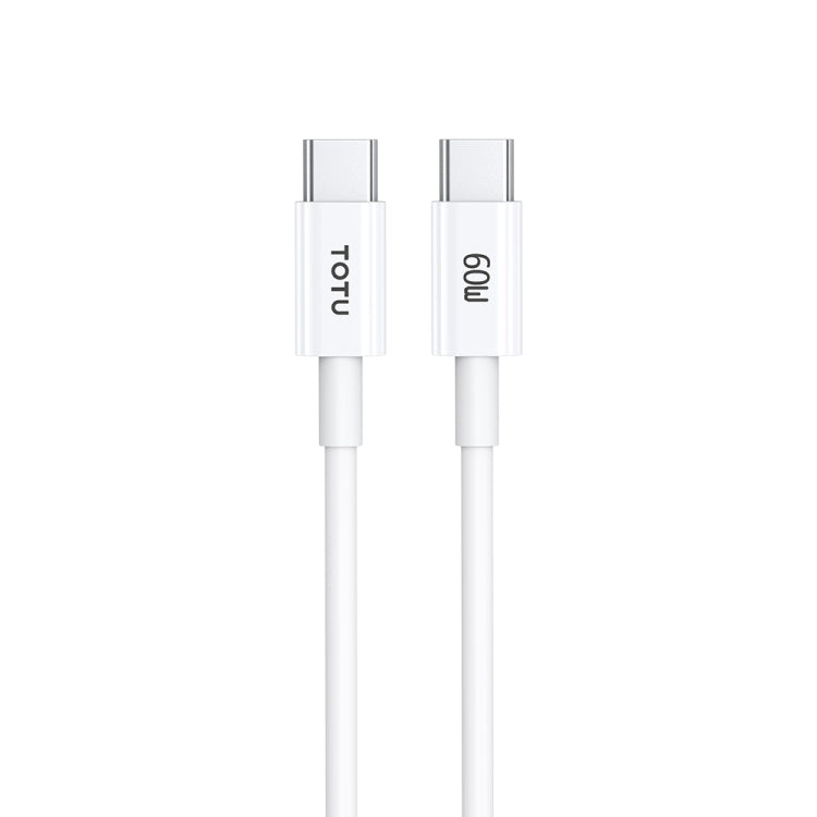 TOTU CB-1-CC 60W USB-C/Type-C to USB-C/Type-C Fast Charging Data Cable, Length: 1m(White) - USB-C & Type-C Cable by TOTUDESIGN | Online Shopping UK | buy2fix