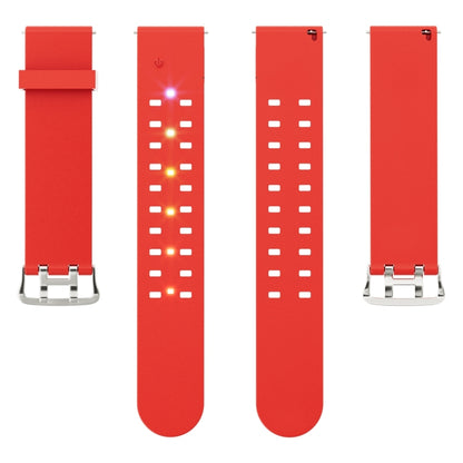 For Apple Watch Series 9 45mm Luminous Colorful Light Silicone Watch Band(Red) - Watch Bands by buy2fix | Online Shopping UK | buy2fix