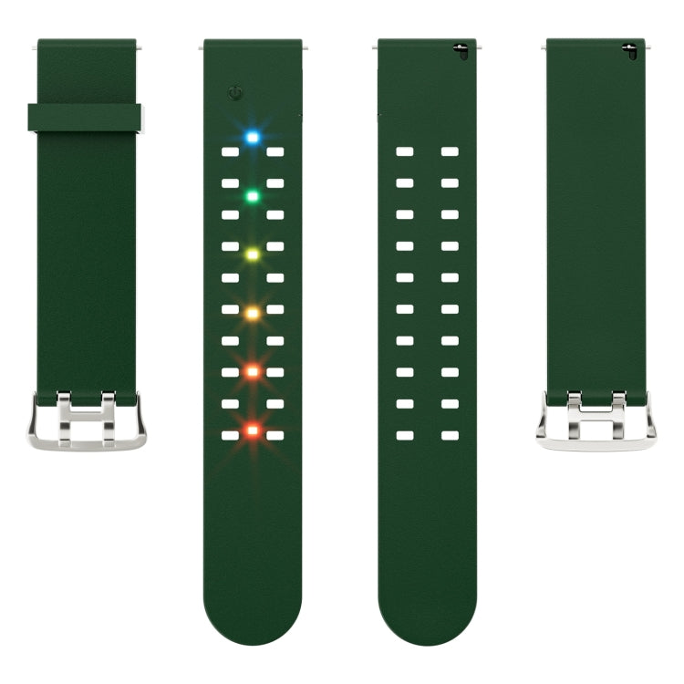 For Apple Watch Series 4 40mm Luminous Colorful Light Silicone Watch Band(Green) - Watch Bands by buy2fix | Online Shopping UK | buy2fix