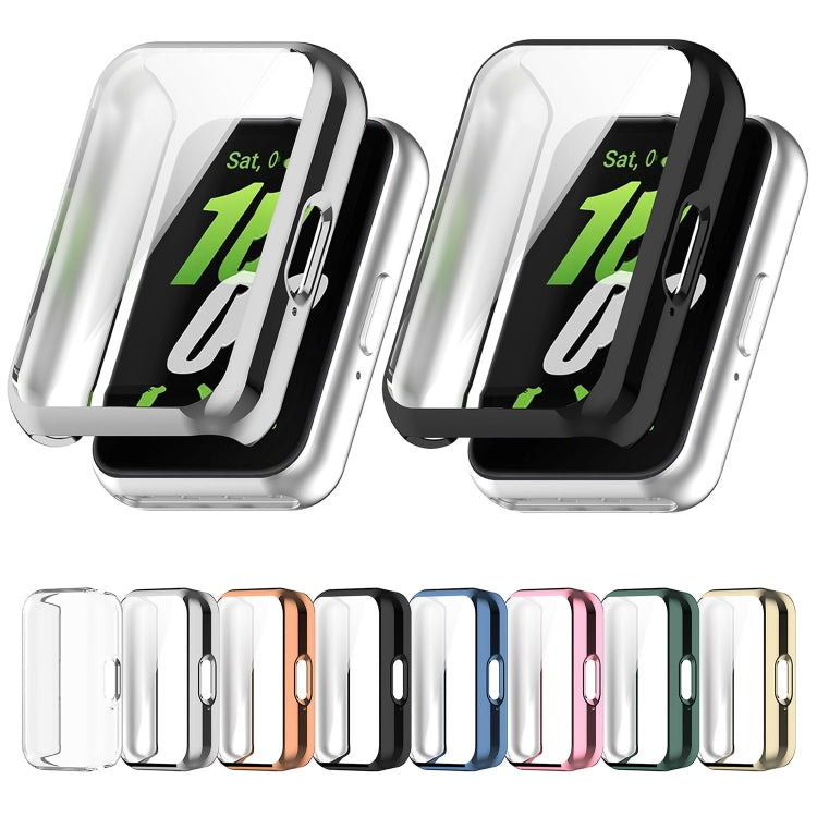 For Samsung Galaxy Fit 3 Full Coverage TPU Electroplated Watch Protective Case(Black) - Watch Cases by buy2fix | Online Shopping UK | buy2fix