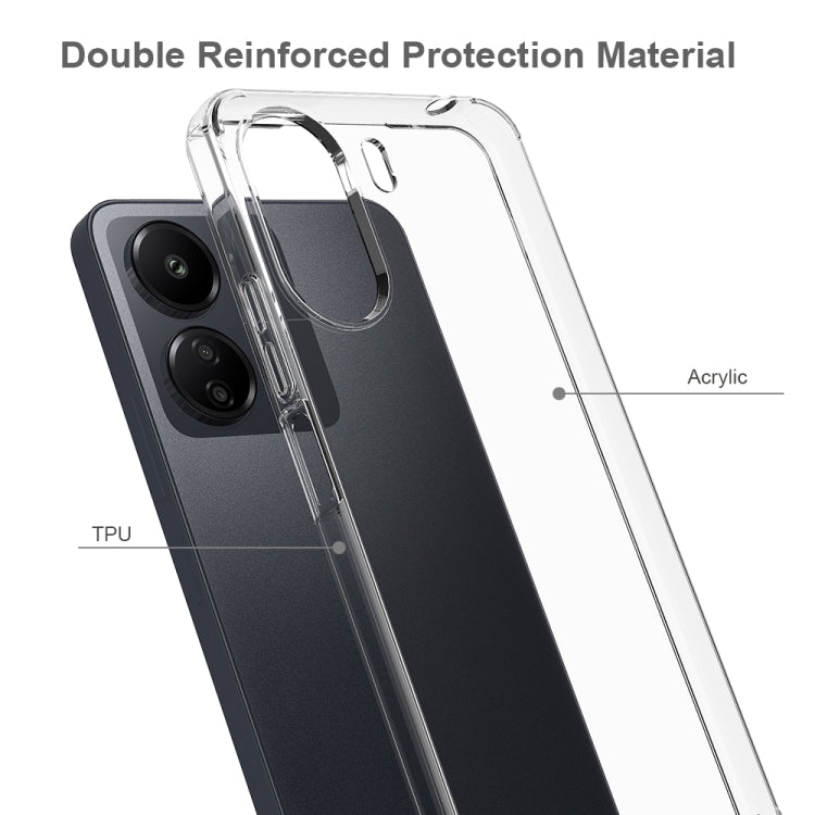 For Xiaomi Redmi 13C 4G Scratchproof Acrylic TPU Phone Case(Transparent) - 13C Cases by buy2fix | Online Shopping UK | buy2fix