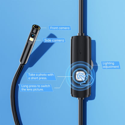 AN112 8mm Double Lenses HD Industry Endoscope Support Mobile Phone Direct Connection, Length:3.5m Soft Tube -  by buy2fix | Online Shopping UK | buy2fix