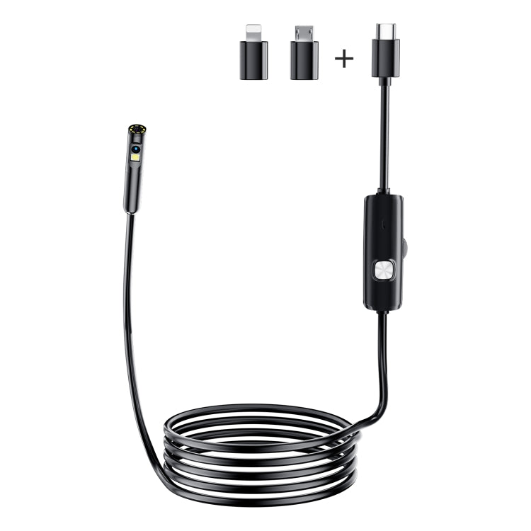 AN112 8mm Double Lenses HD Industry Endoscope Support Mobile Phone Direct Connection, Length:2m Hard Tube -  by buy2fix | Online Shopping UK | buy2fix