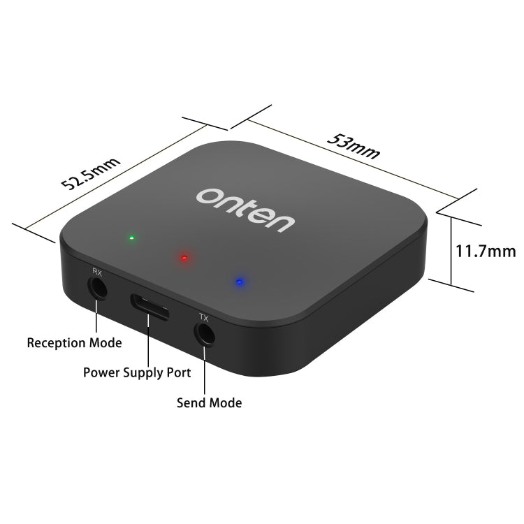 ONTEN OTN-BT102 2 in 1 Wireless Bluetooth Audio Receiving / Transmit Adapter - Audio Receiver Transmitter by Onten | Online Shopping UK | buy2fix