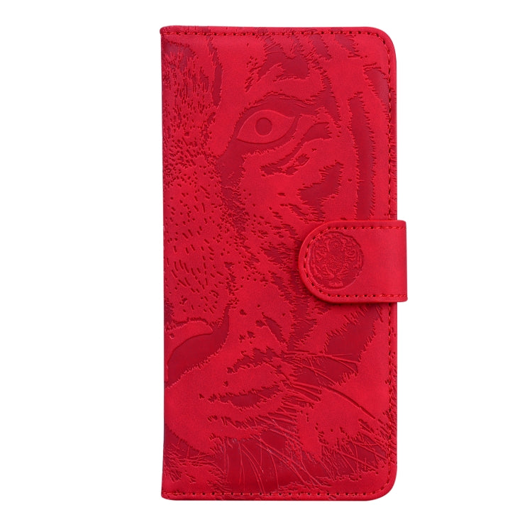 For Google Pixel 9 Pro 5G Tiger Embossing Pattern Flip Leather Phone Case(Red) - Google Cases by buy2fix | Online Shopping UK | buy2fix