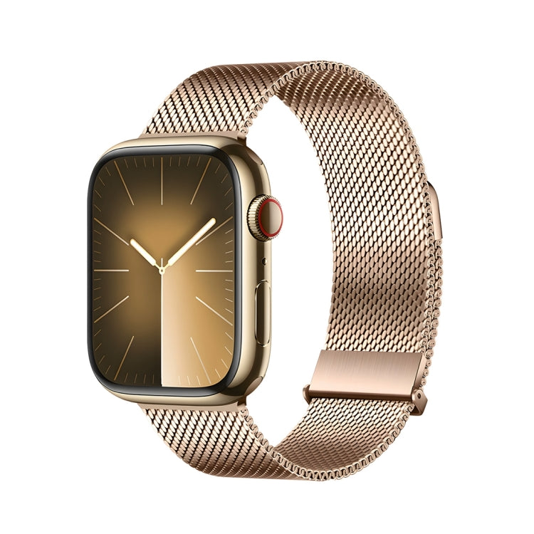 For Apple Watch Series 6 40mm DUX DUCIS Milanese Pro Series Stainless Steel Watch Band(Gold) - Watch Bands by DUX DUCIS | Online Shopping UK | buy2fix