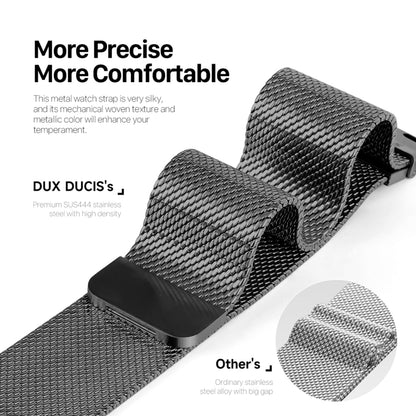 For Apple Watch Series 6 44mm DUX DUCIS Milanese Pro Series Stainless Steel Watch Band(Black) - Watch Bands by DUX DUCIS | Online Shopping UK | buy2fix