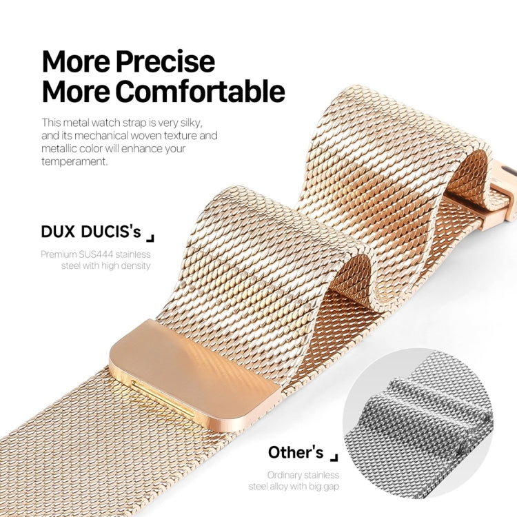 For Apple Watch Series 2 38mm DUX DUCIS Milanese Pro Series Stainless Steel Watch Band(Gold) - Watch Bands by DUX DUCIS | Online Shopping UK | buy2fix