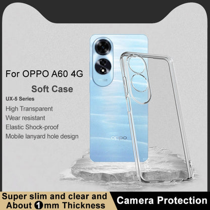 For OPPO A60 4G imak UX-5 Series Transparent Shockproof TPU Protective Case(Transparent) - OPPO Cases by imak | Online Shopping UK | buy2fix